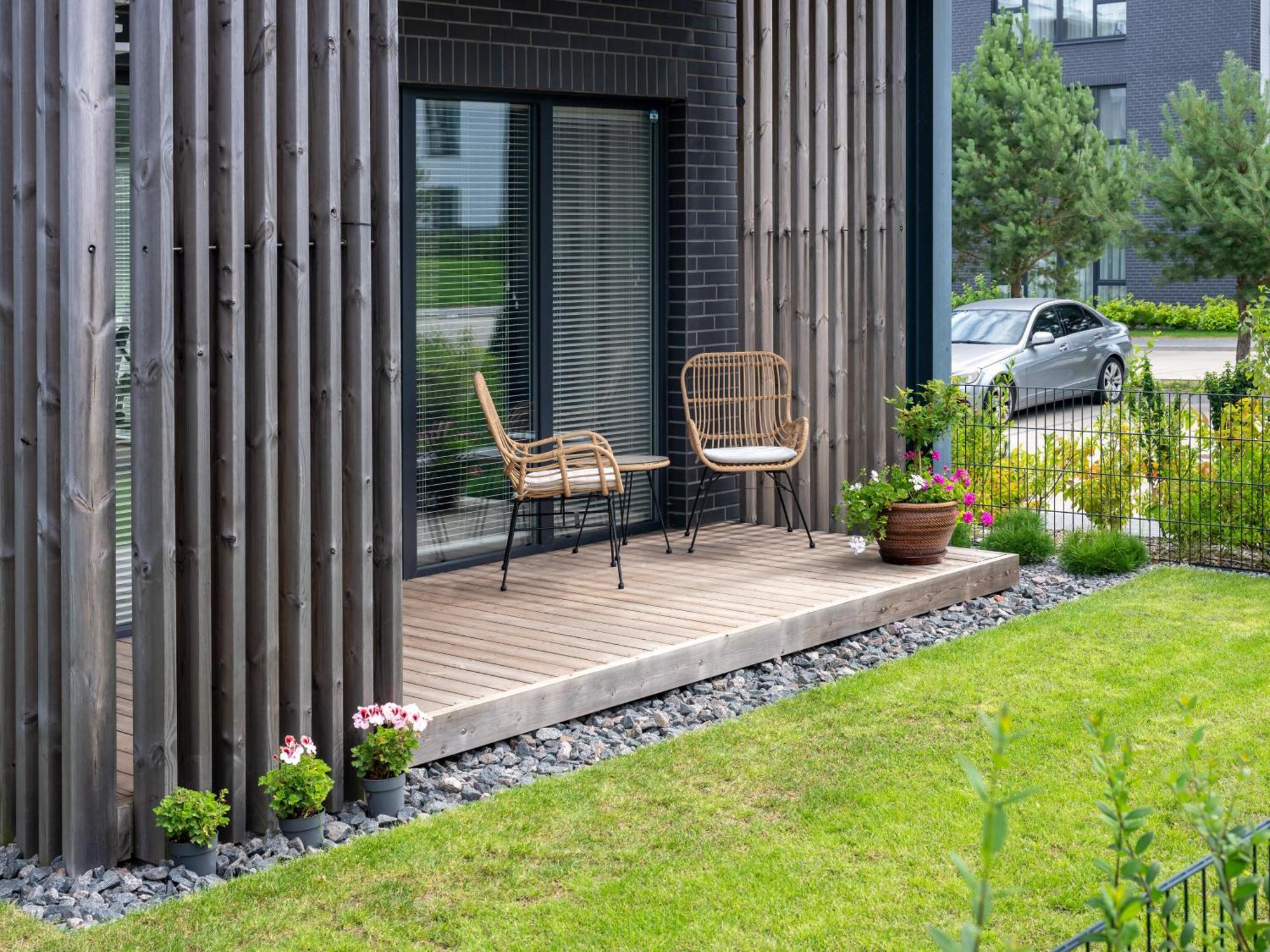 D33 Vilnius - Brand New Luxury Apartment With Terrace, Garden, Ac And Parking エクステリア 写真